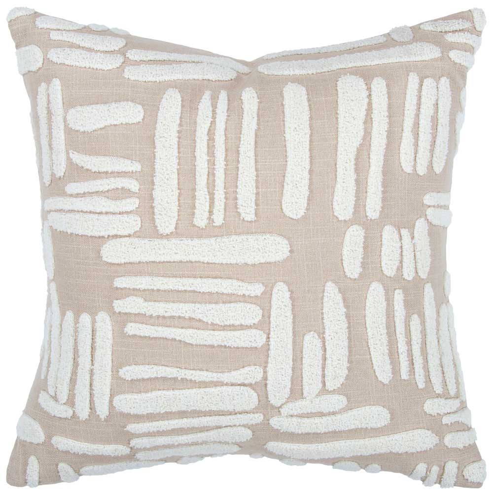 Baya Gobi Cushion With Feather Inner 50x50cm - Biscuit