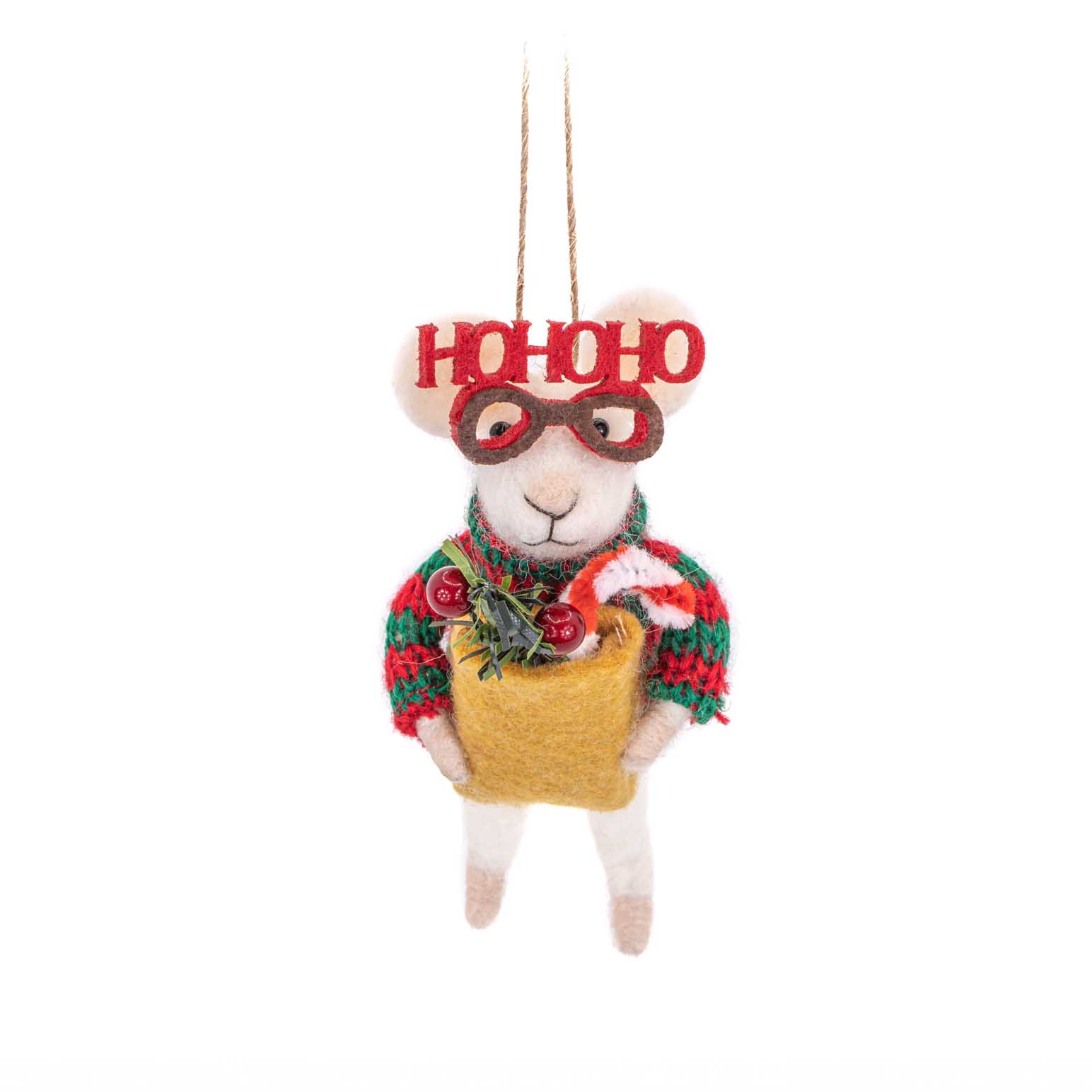 Sass & Belle Tree Decorating Mouse Felt Decoration