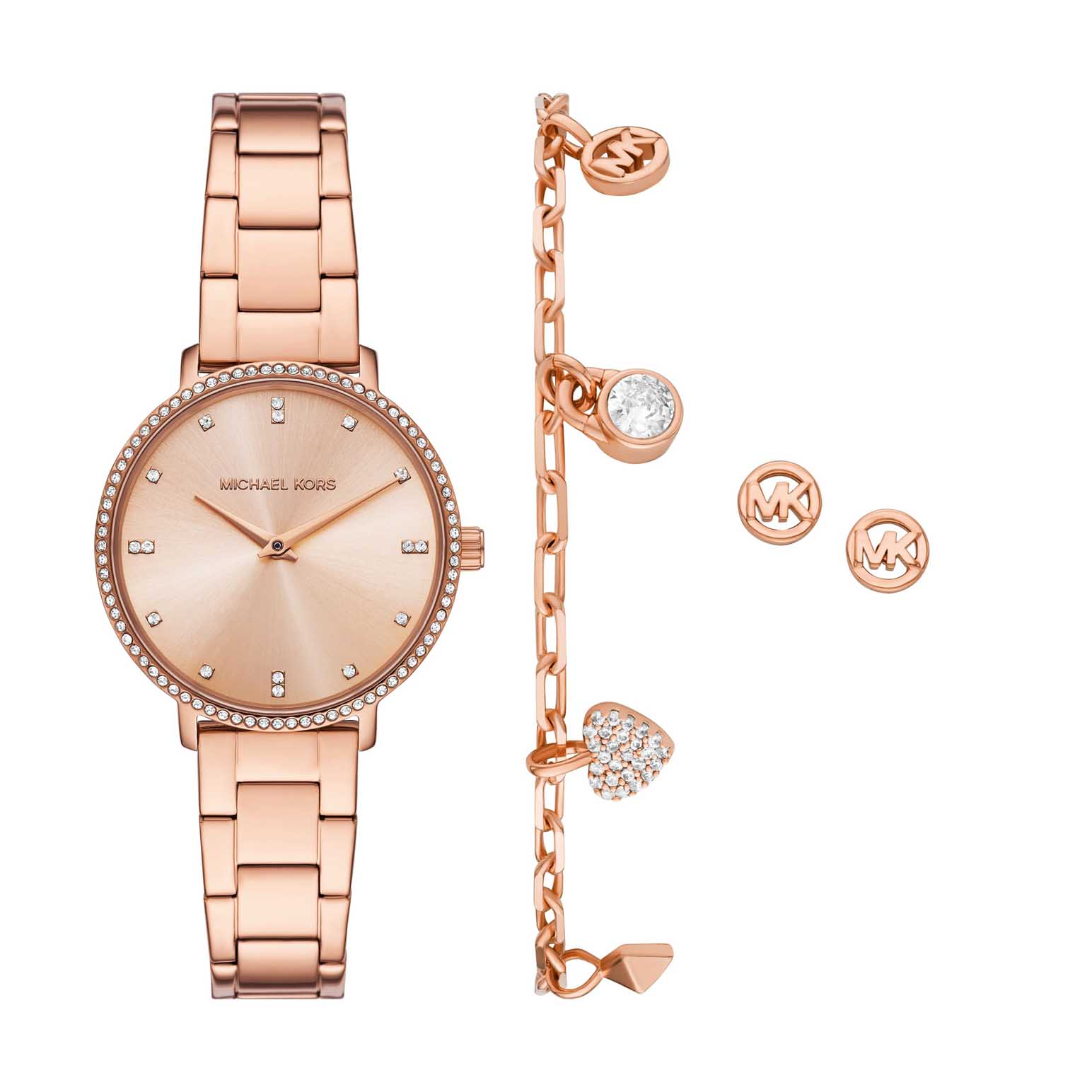 Michael Kors Pyper Two-Hand Rose Gold-Tone Stainless Steel Watch