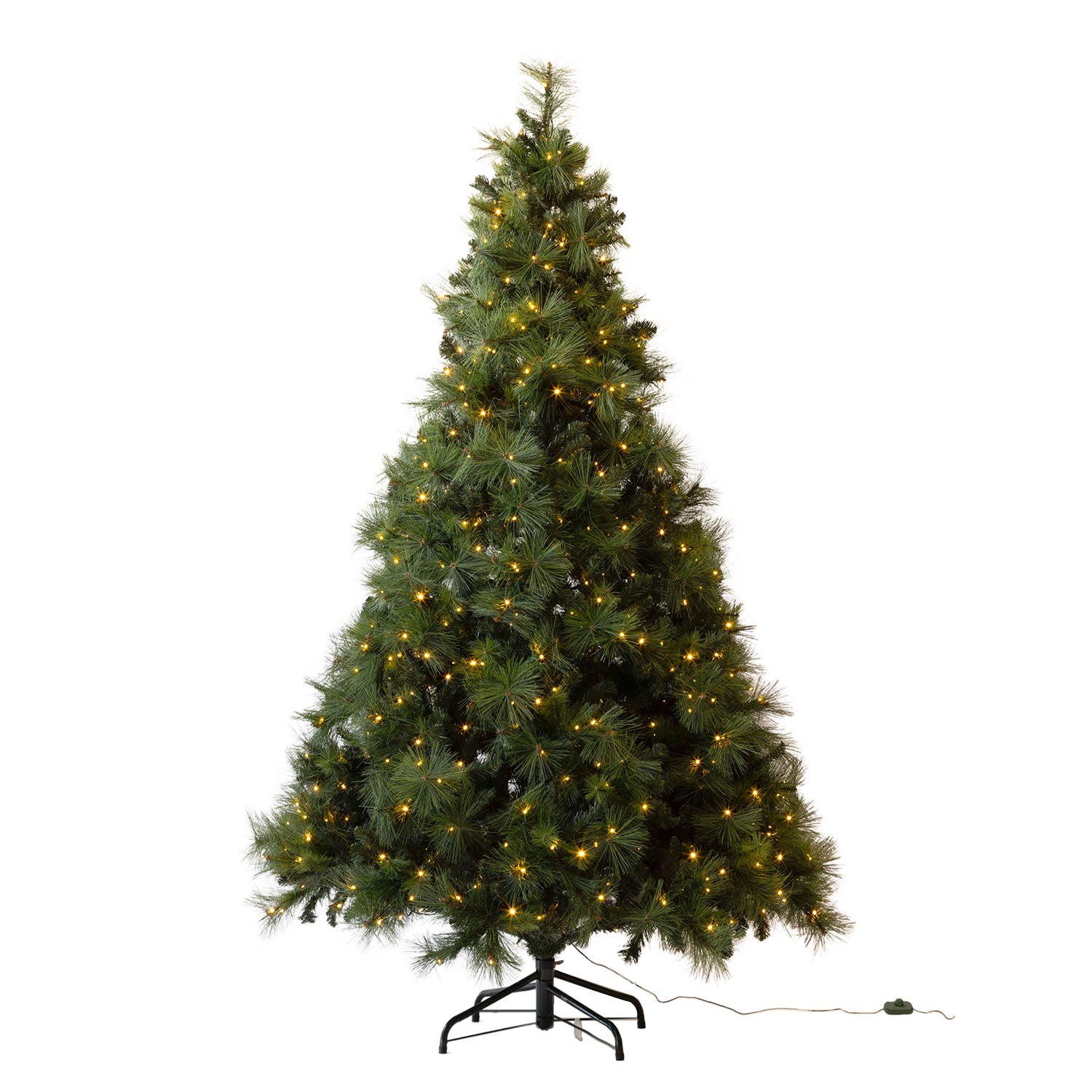 6 Foot Luxury Mixed Pine Christmas Tree with 550 LED Lights & 1176 Tips