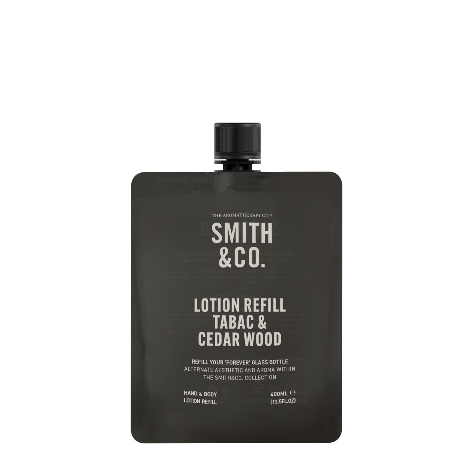 Smith & Co. Hand & Body Lotion Refill 400ml - Tabac & Cedarwood