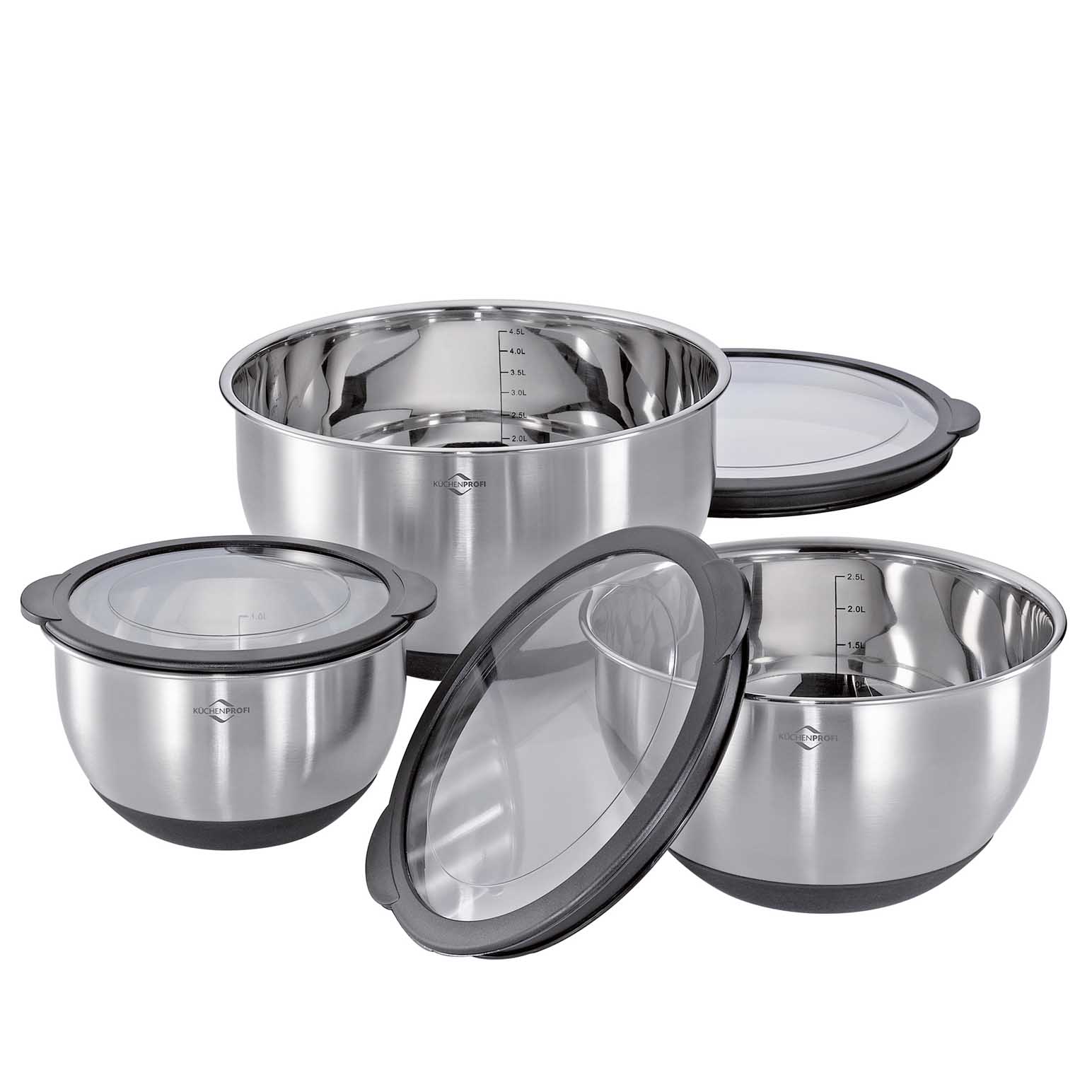 Zassenhaus Deluxe Bowl Set 3Pc With Lids