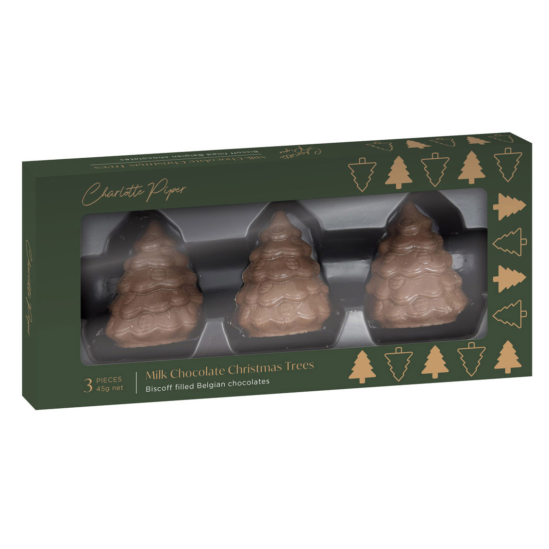 Charlotte Piper Biscoff Filled Trees Milk Chocolate 45g 45g