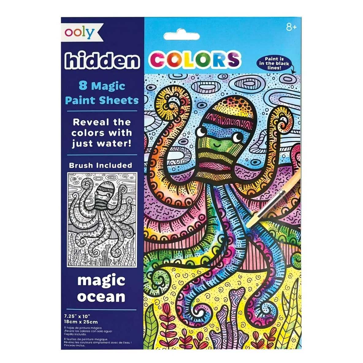 Ooly Hidden Colours Magic Paint Sheets - Magic Ocean