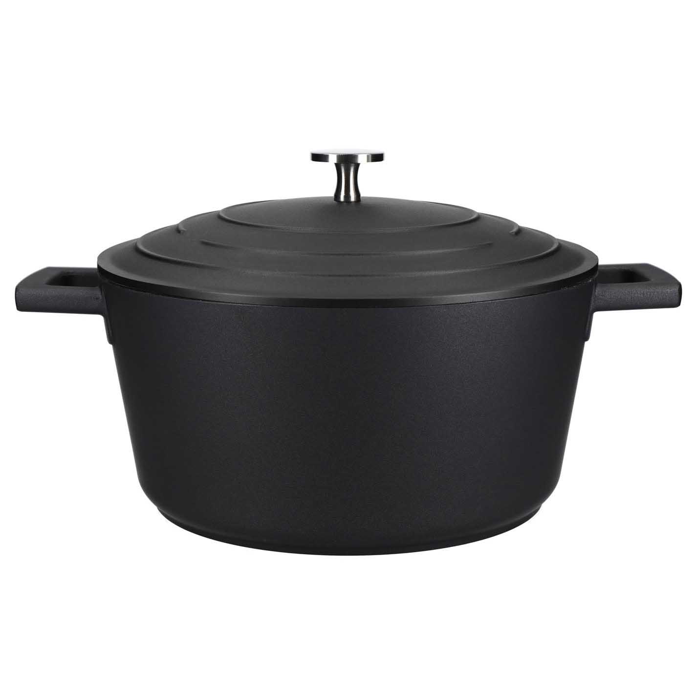 MasterCraft Cast Aluminium Casserole Dish Gift Boxed 28cm - Black