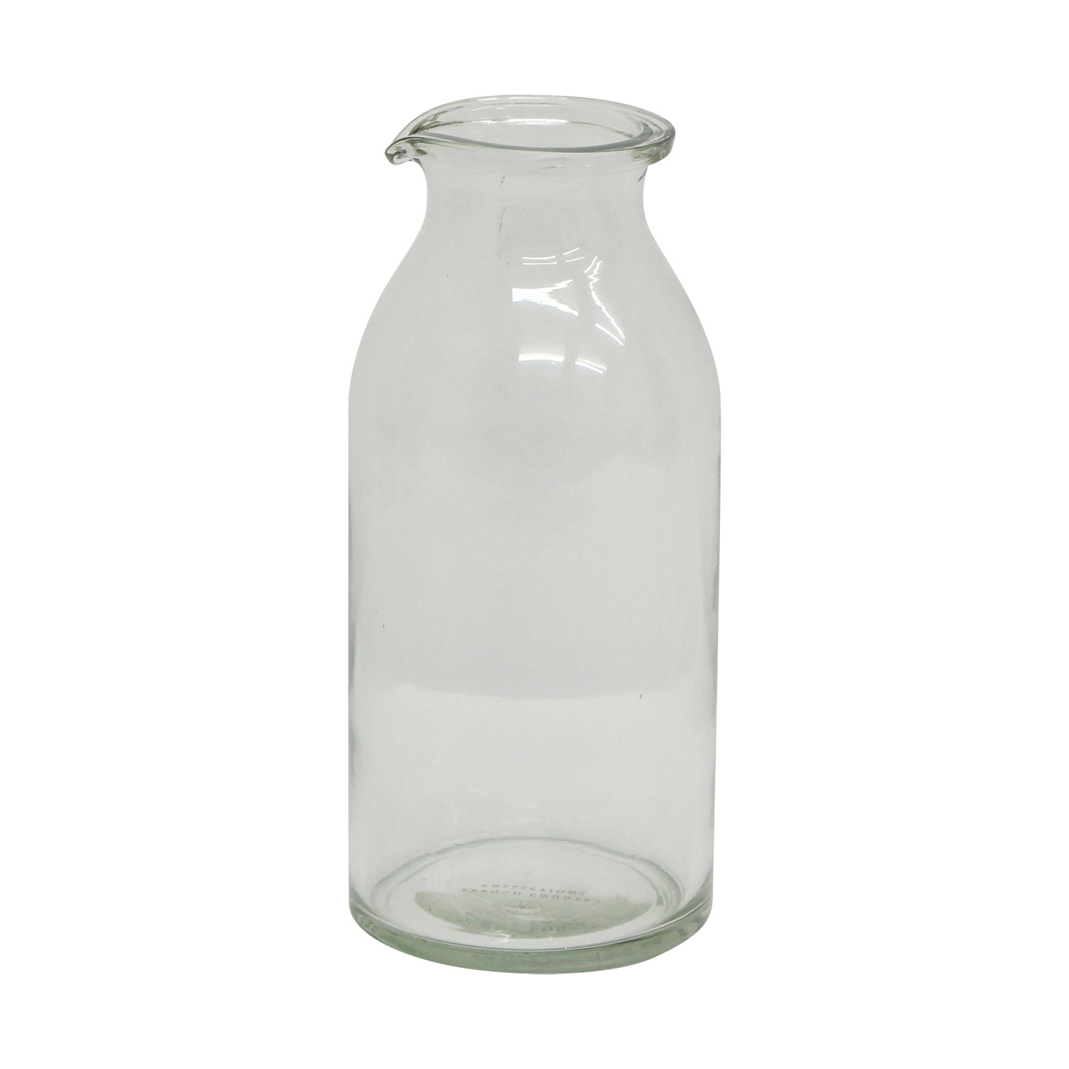French Country Clear Bottle Vase Short