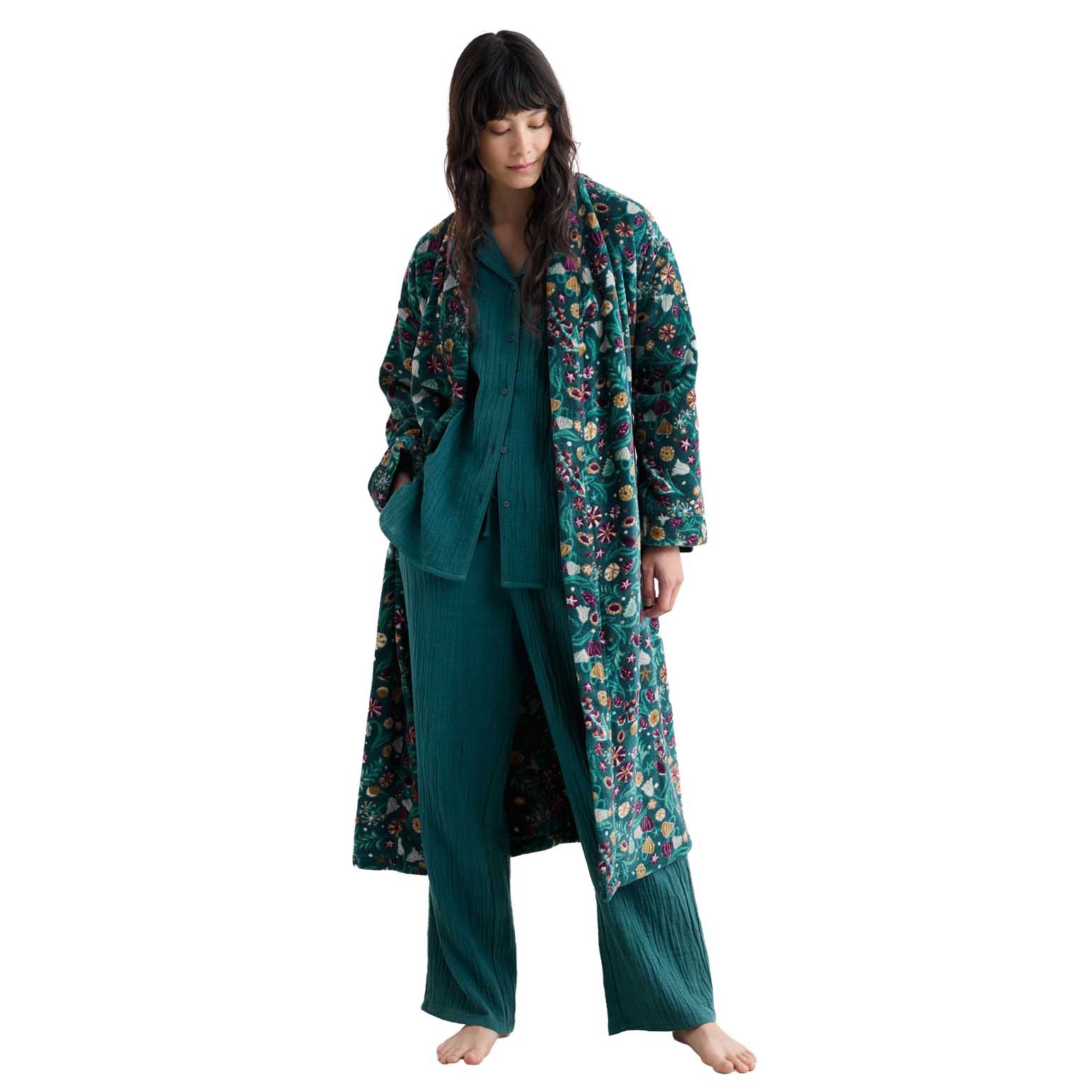 Seasalt Cornwall Hushing Gown Illuminated Garden Dk Wreckage