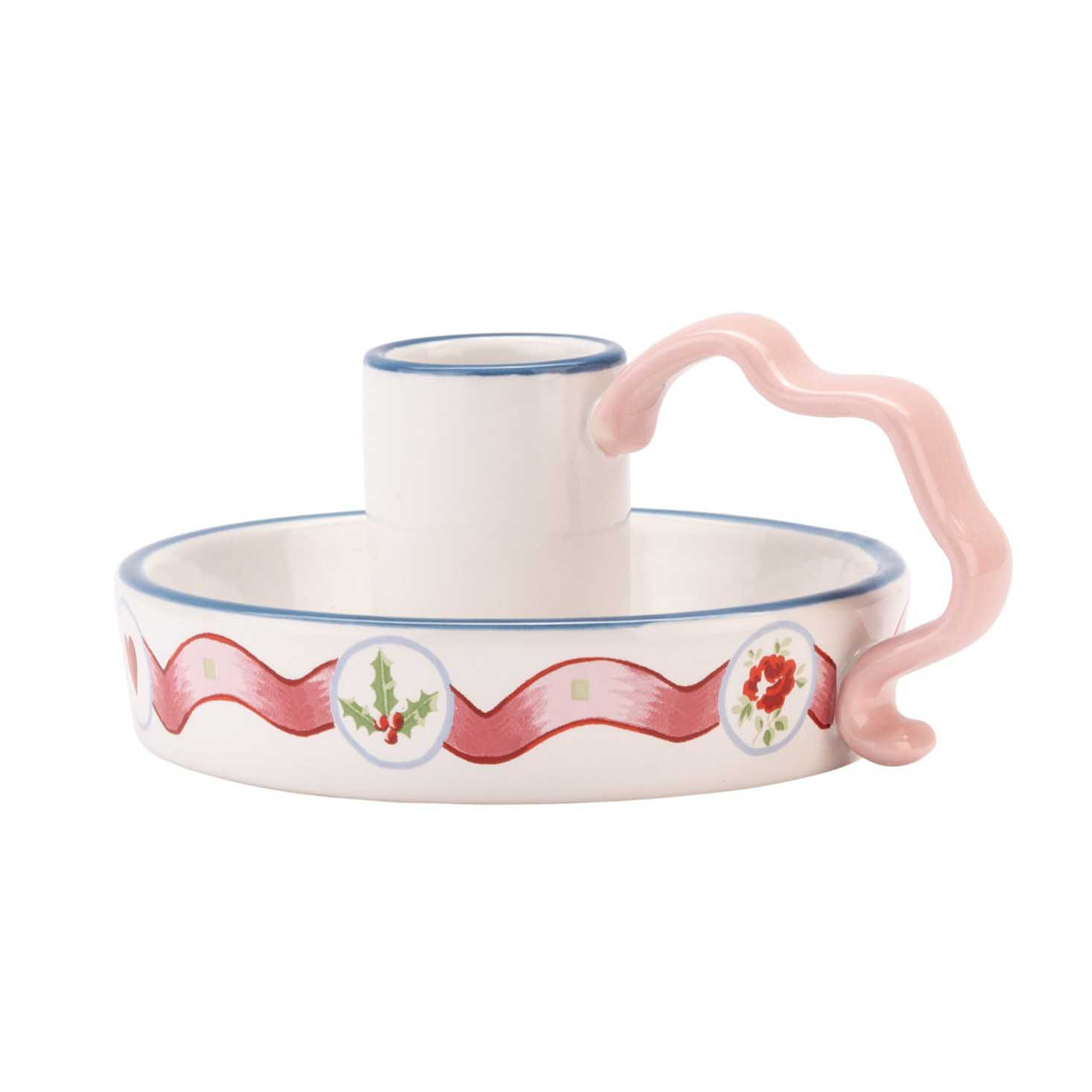 Cath Kidston Holly Spot Candlestick Holder