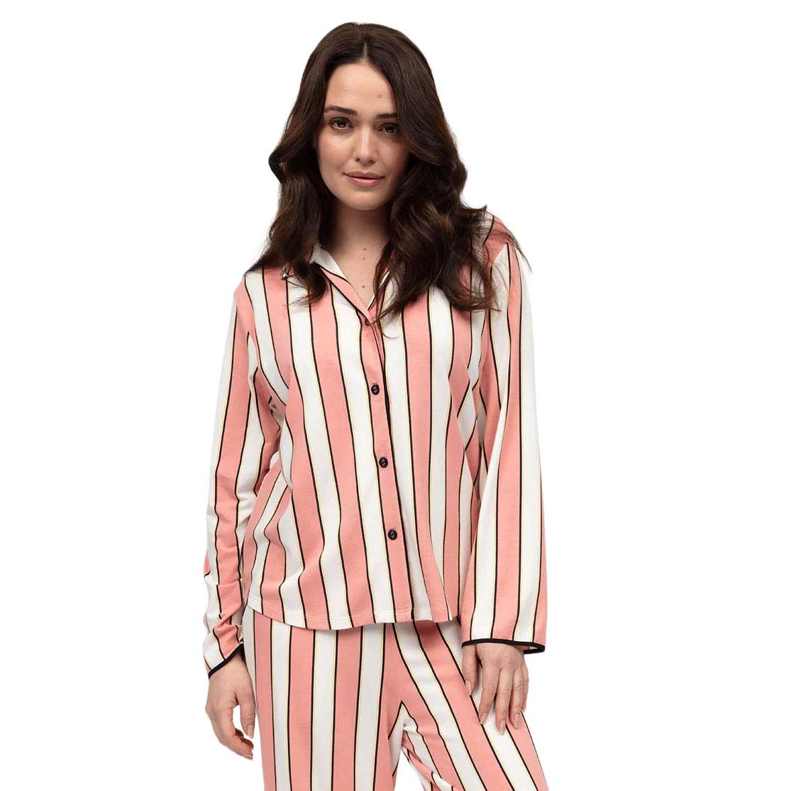 Cyberjammies Bonnie Stripe Printed Jersey L/S Pyjama Top