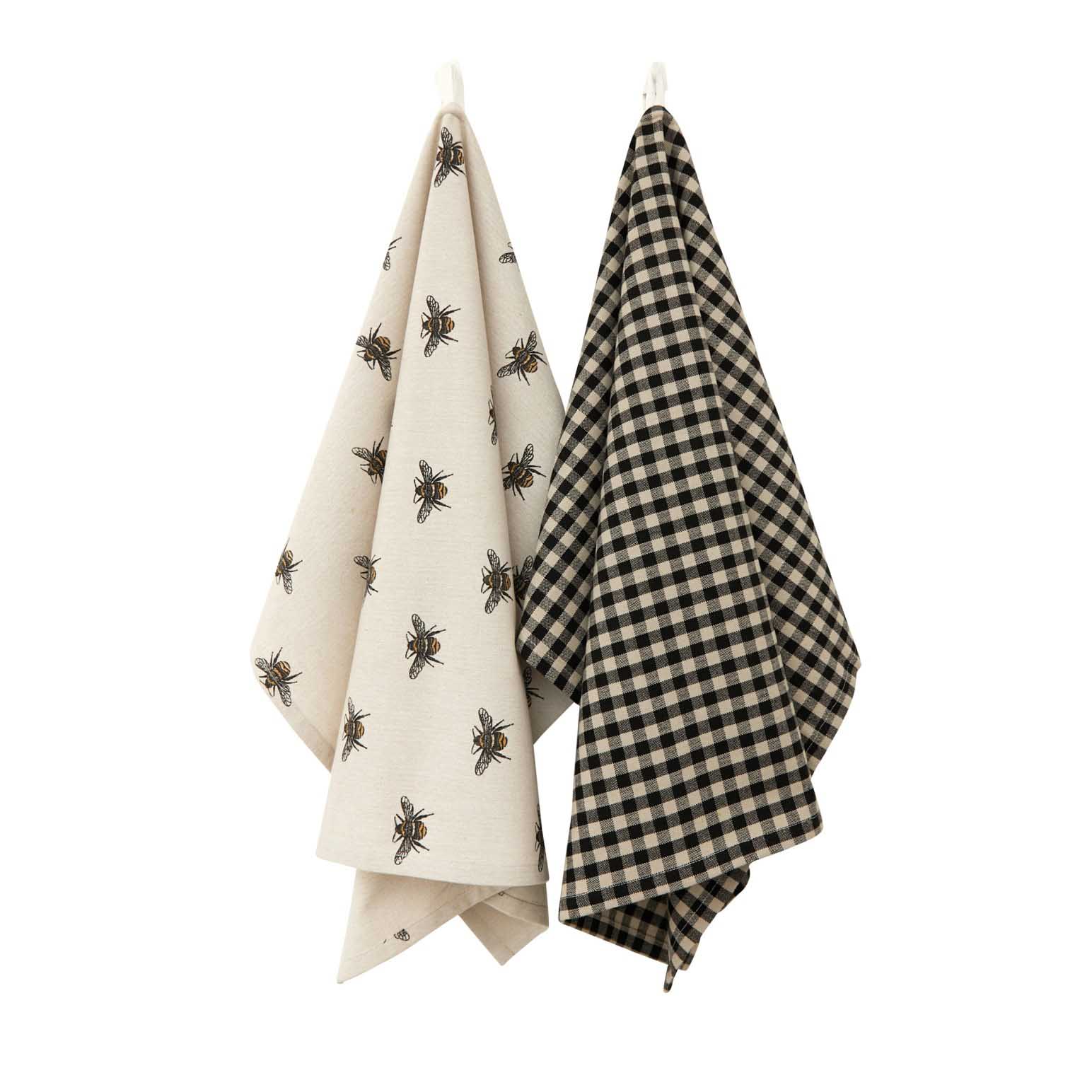 Wallace Cotton Beekeeper Tea Towel Set Of 2