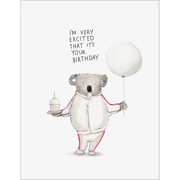 Koala Birthday Excitement Card