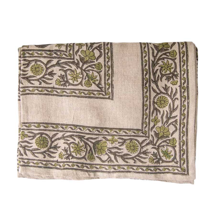 French Country Vittoria Handblocked Tablecloth Large