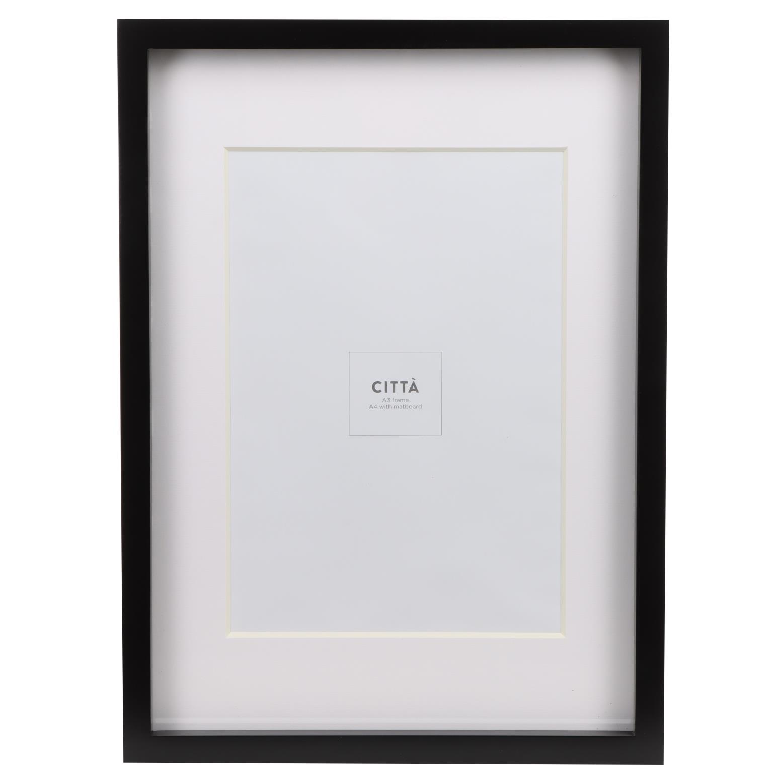 Città Edge Frame Black A4 32.4x44.4cmh