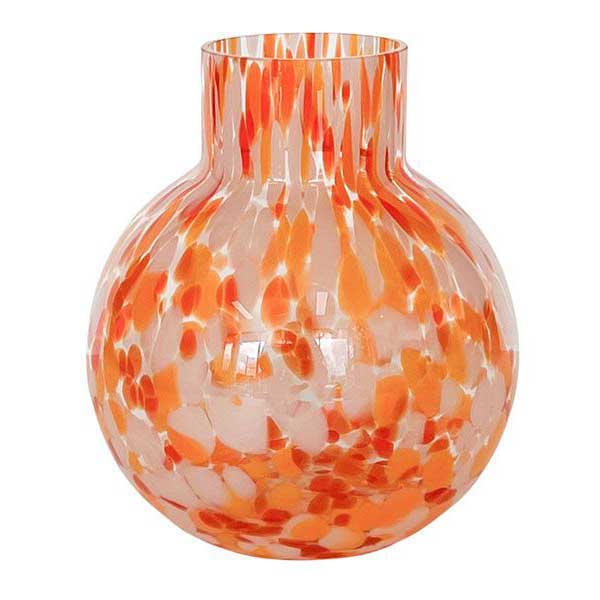 Urban Products Jaslyn Speckle Glass Vase Red & Pink 17cm