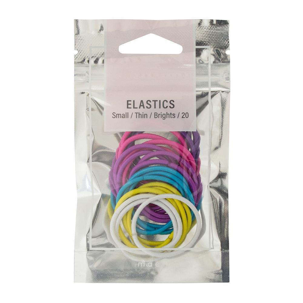 Mae Elastics Thin Small Assorted Brights (20)