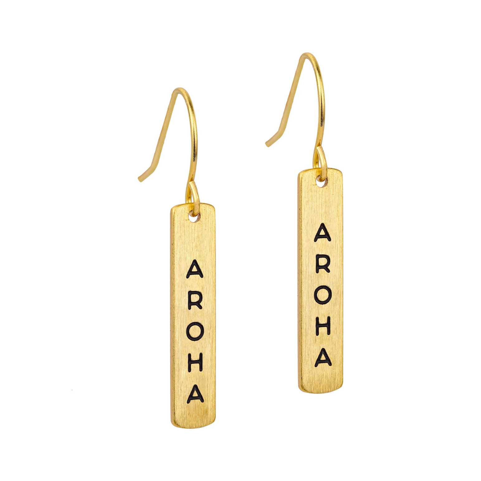 Little Taonga Te Reo Aroha Earrings - Gold