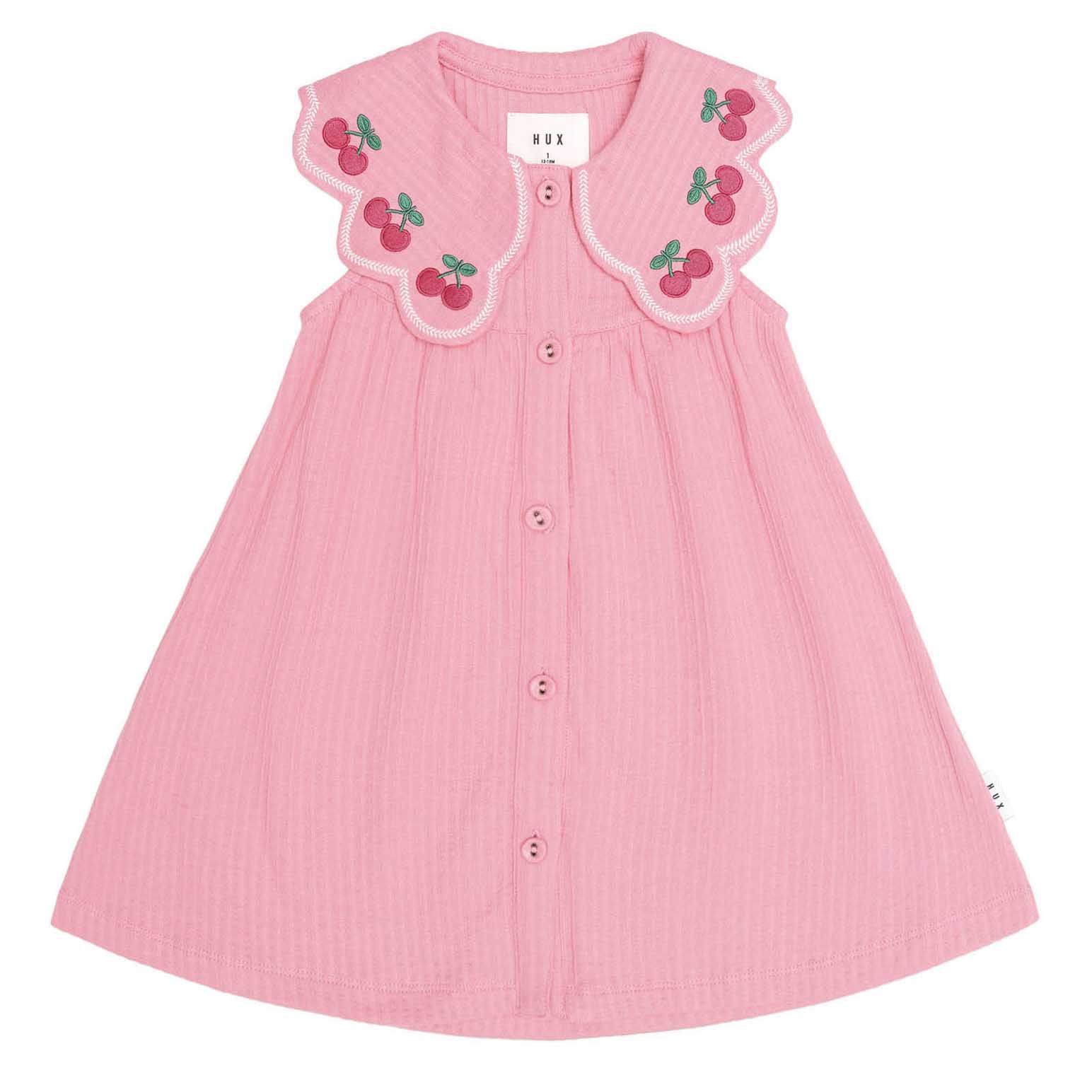 Huxbaby Cherry Emb Collar Dress 3-5Y