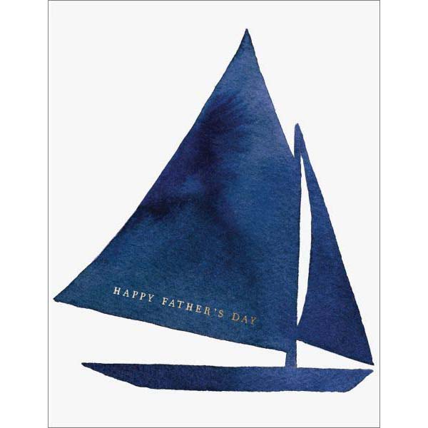 Father's Day Sail Boat Foil Card