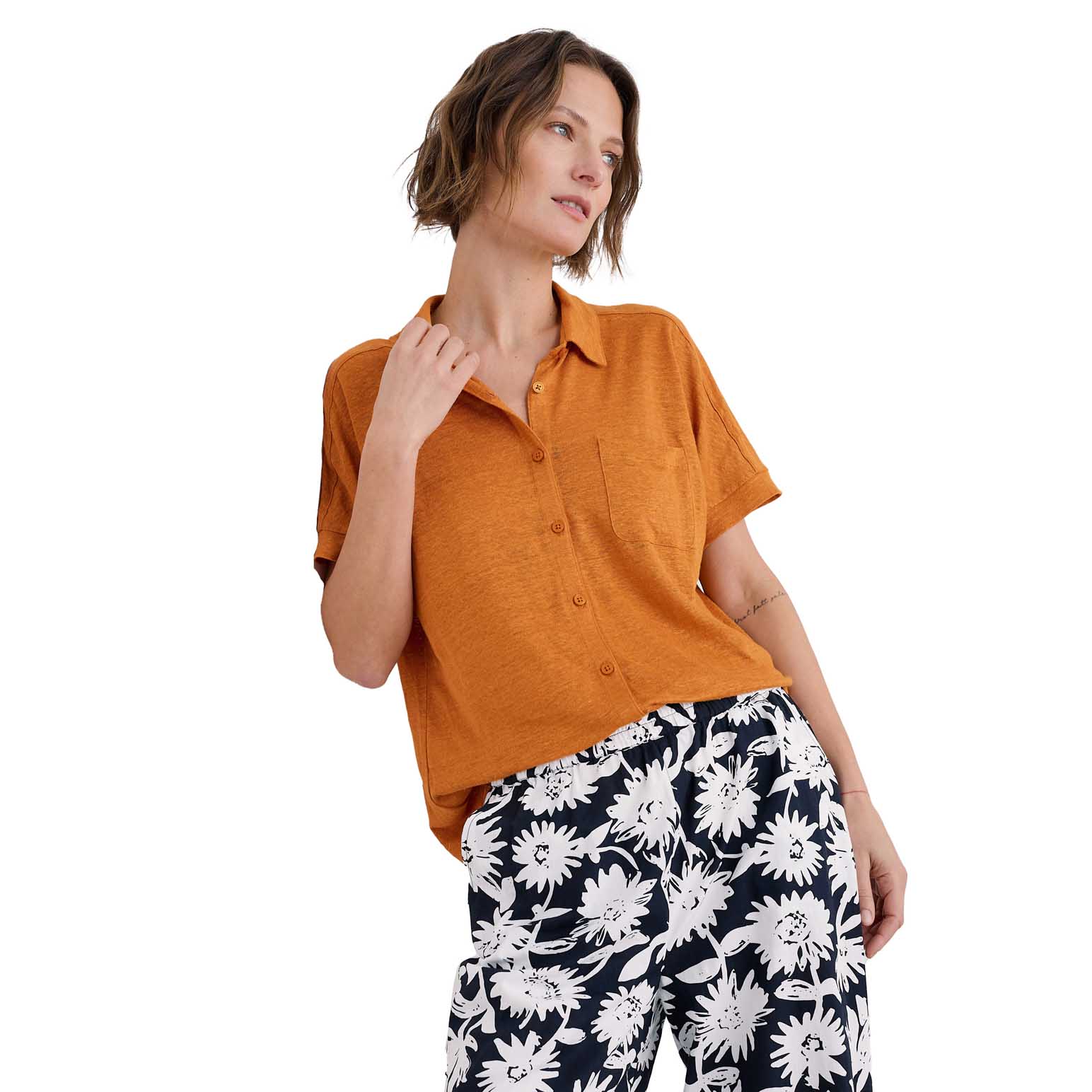 Seasalt Cornwall Parsley Fern Shirt Cumin