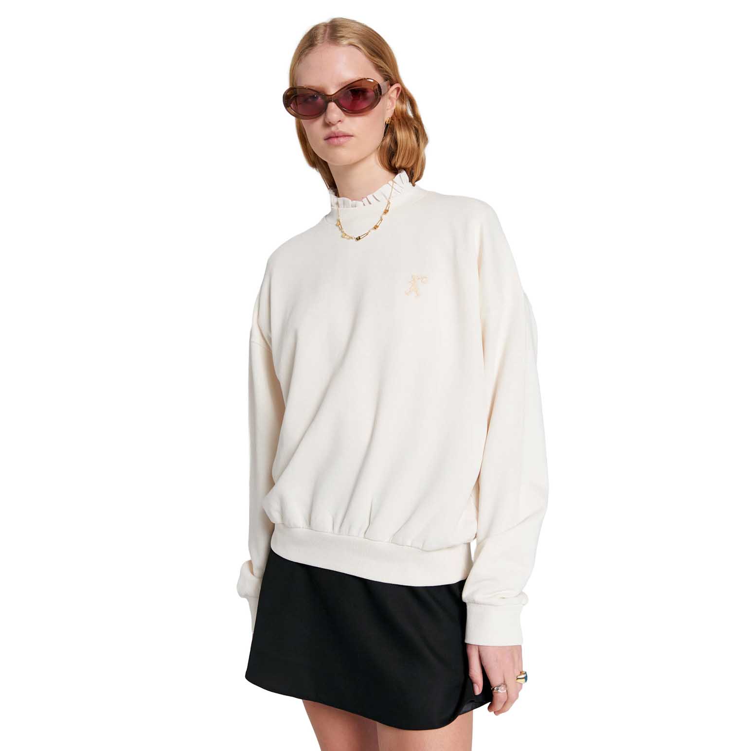 Karen Walker Runaway Girl Organic Cotton Crewneck Sweatshirt