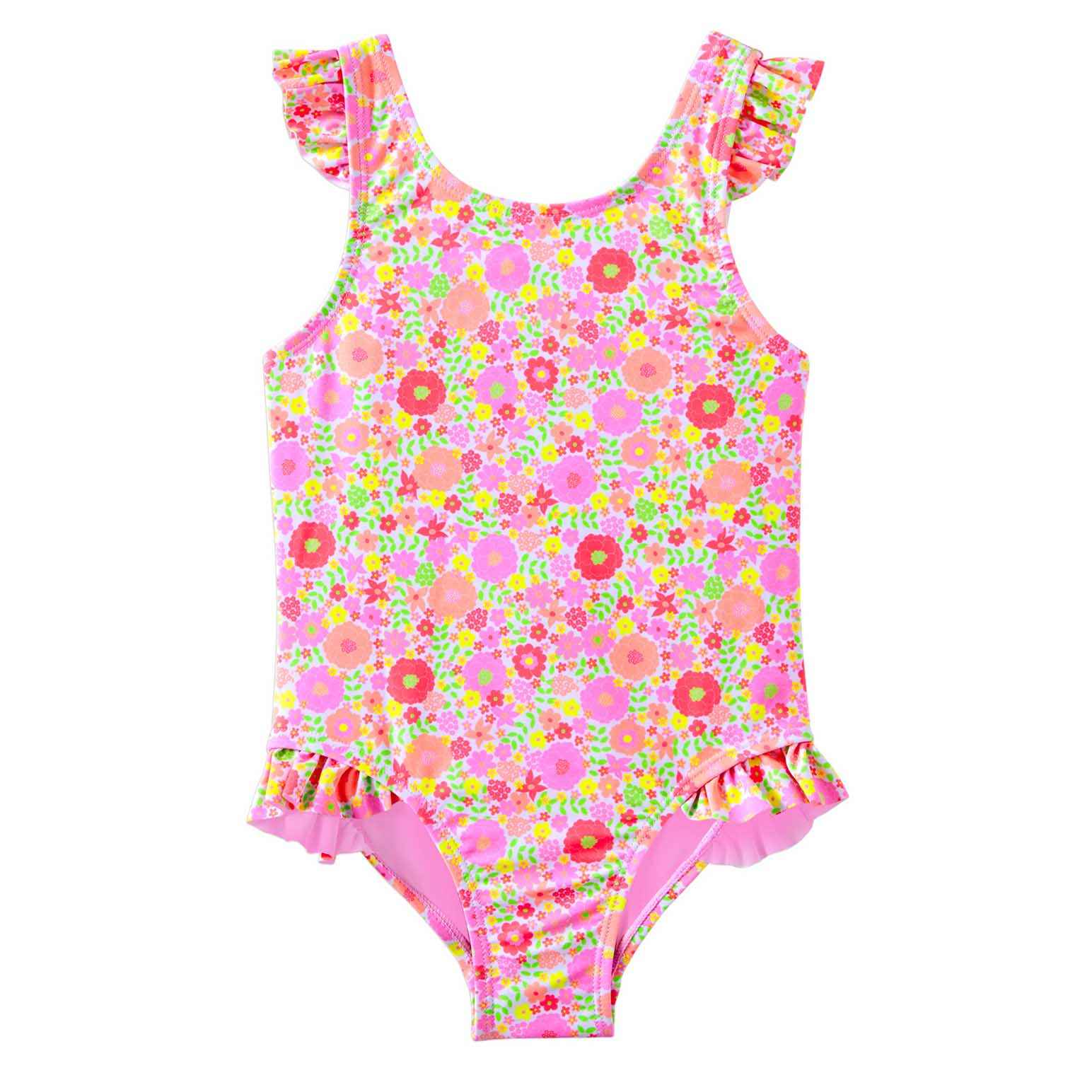 Milky Neon Bloom Swimsuit 2-7Y