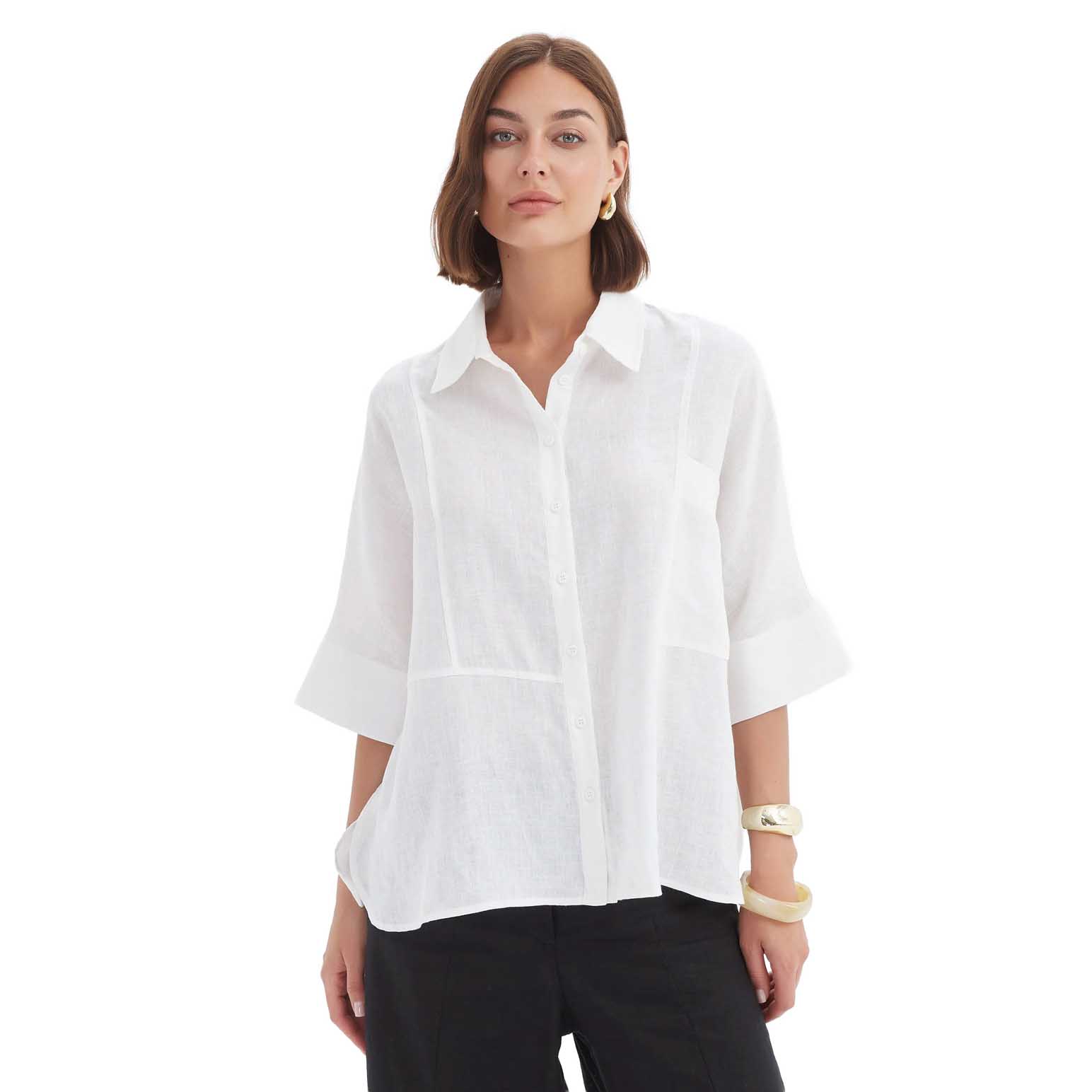 TIRELLI Seam Detail Boxy Shirt