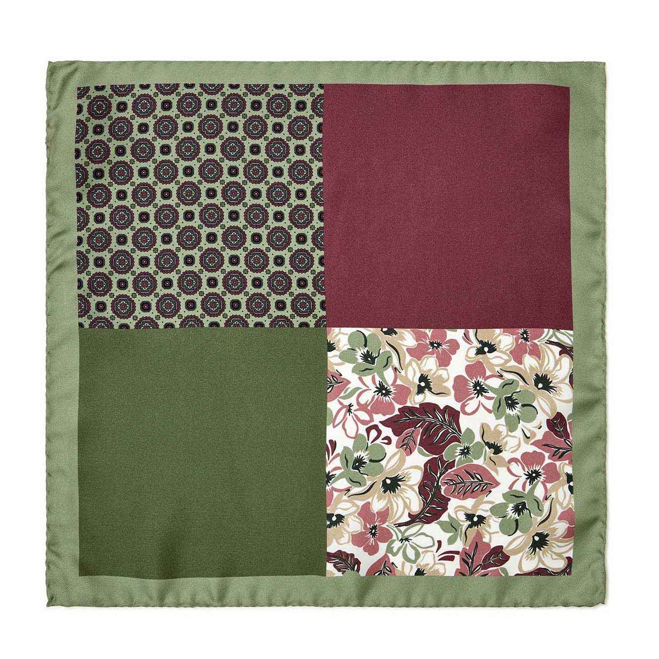 Cambridge Shadow Floral 4-Way Pocket Square