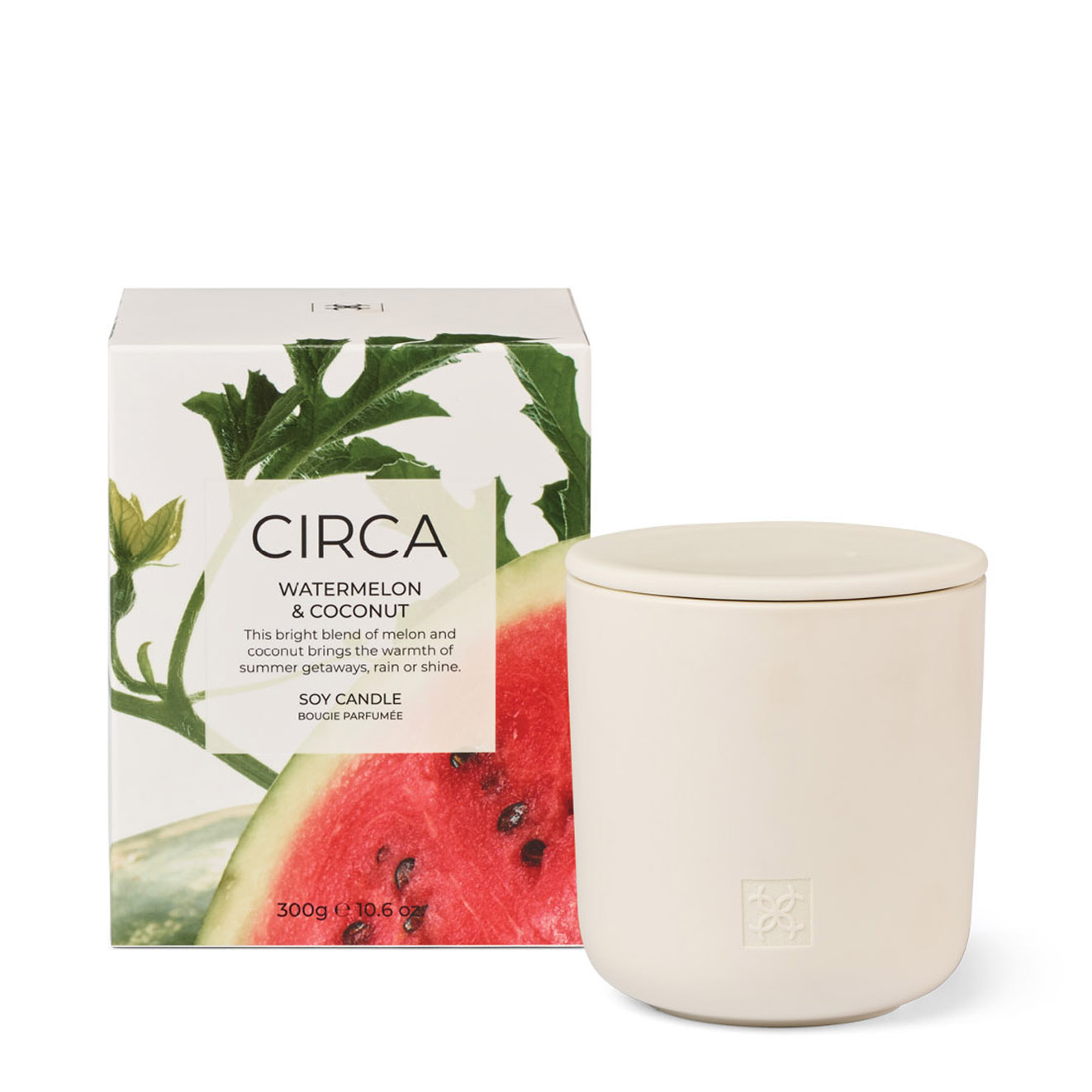 CIRCA Watermelon & Coconut Soy Candle 300g