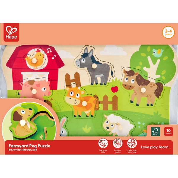 Hape Peg Puzzle - Farm Animals