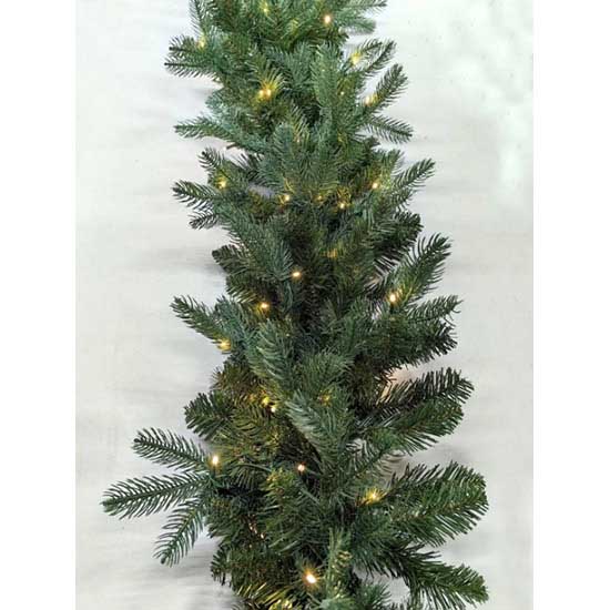 Mixed Green Pine Garland With Led Warm Light 200cm