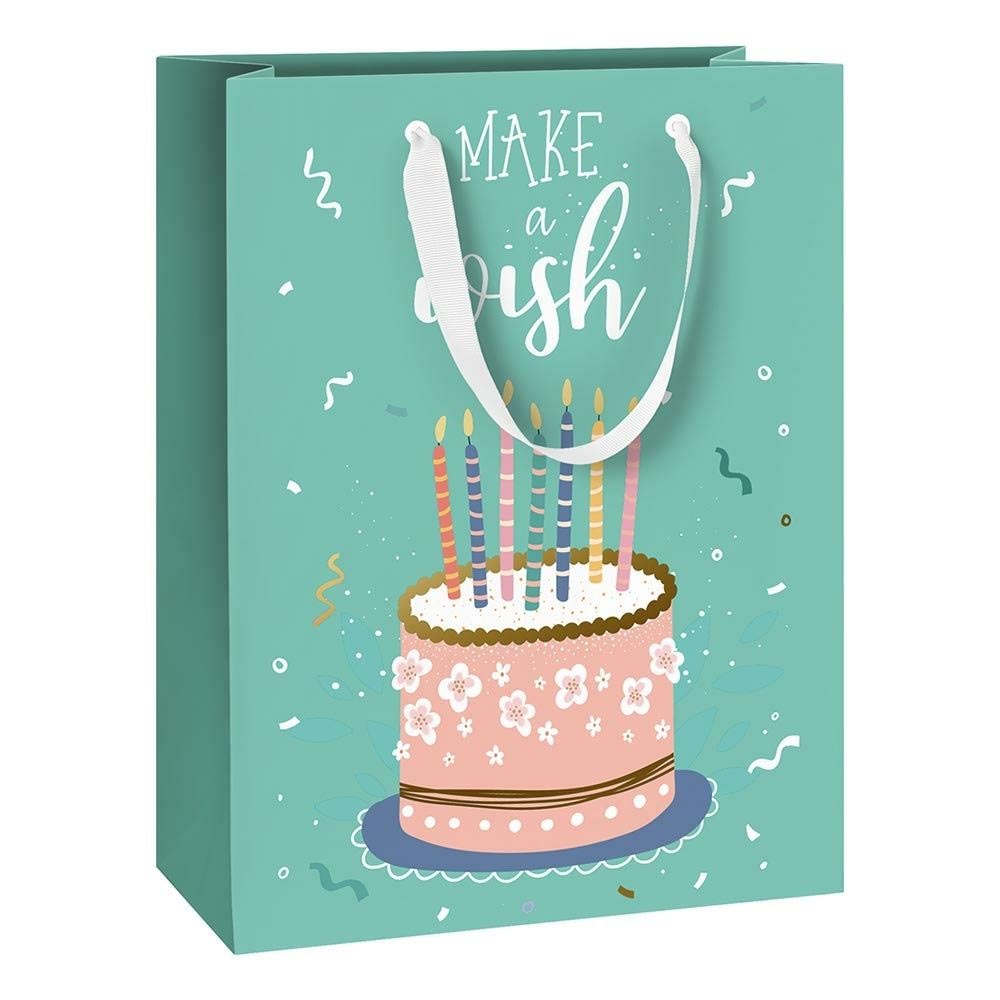 Cake Turquoise Gift Bag 23 x 30cm