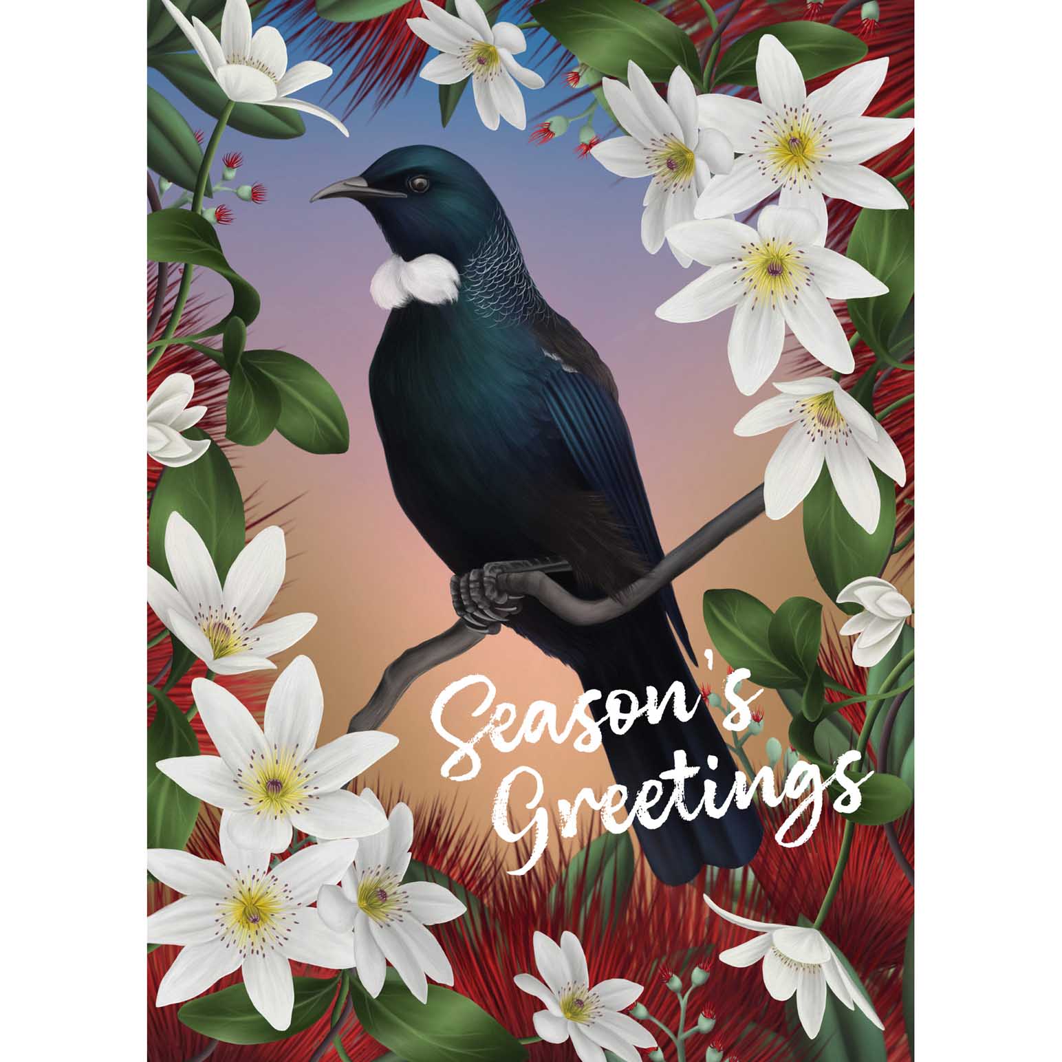 Image Gallery Tui Floral Border Christmas Card Box of 10