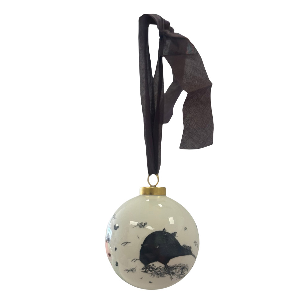 Katy Hayward Christmas Decoration - Walking With Aroha - Brown Kiwi