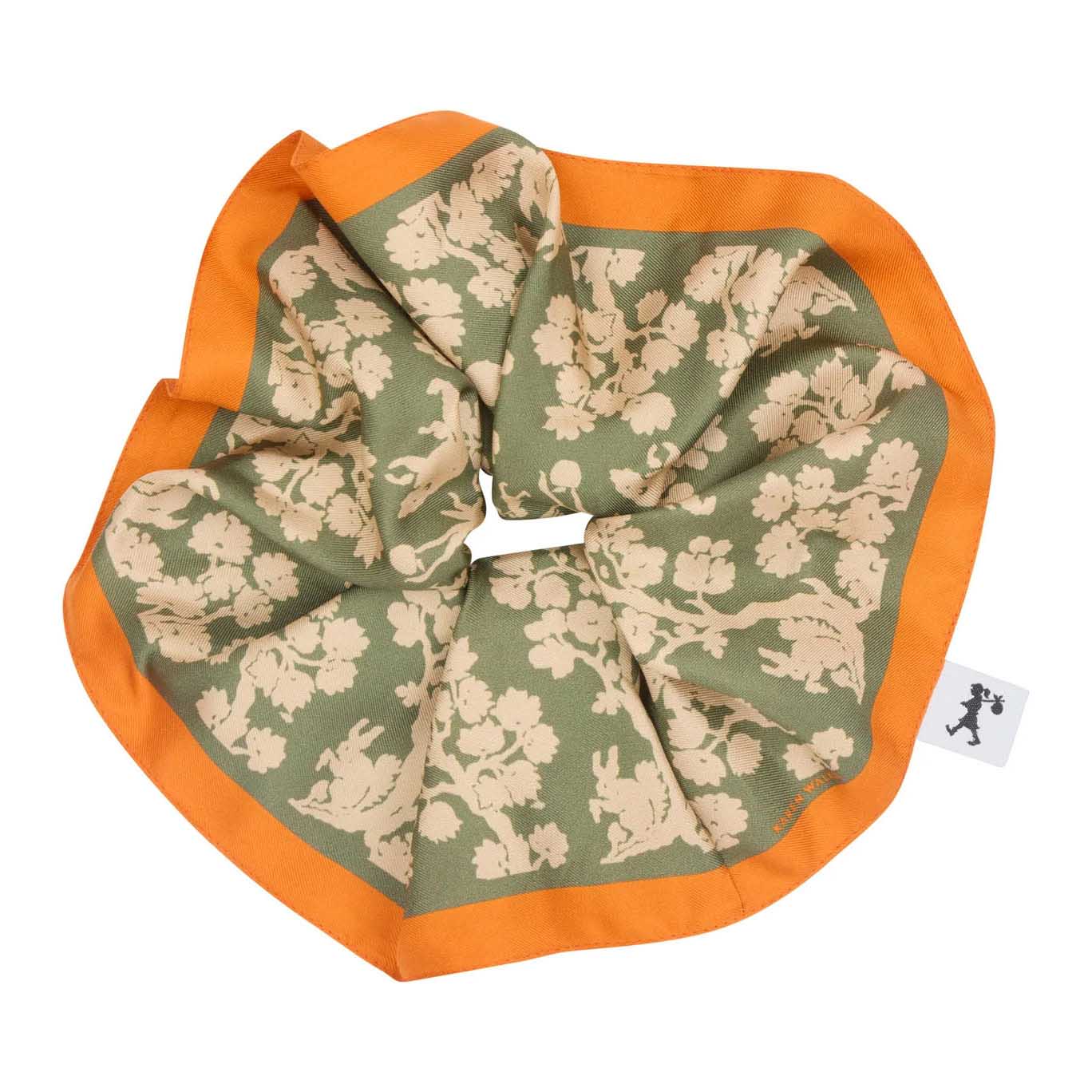 Karen Walker XL Silk Scrunchie Olive