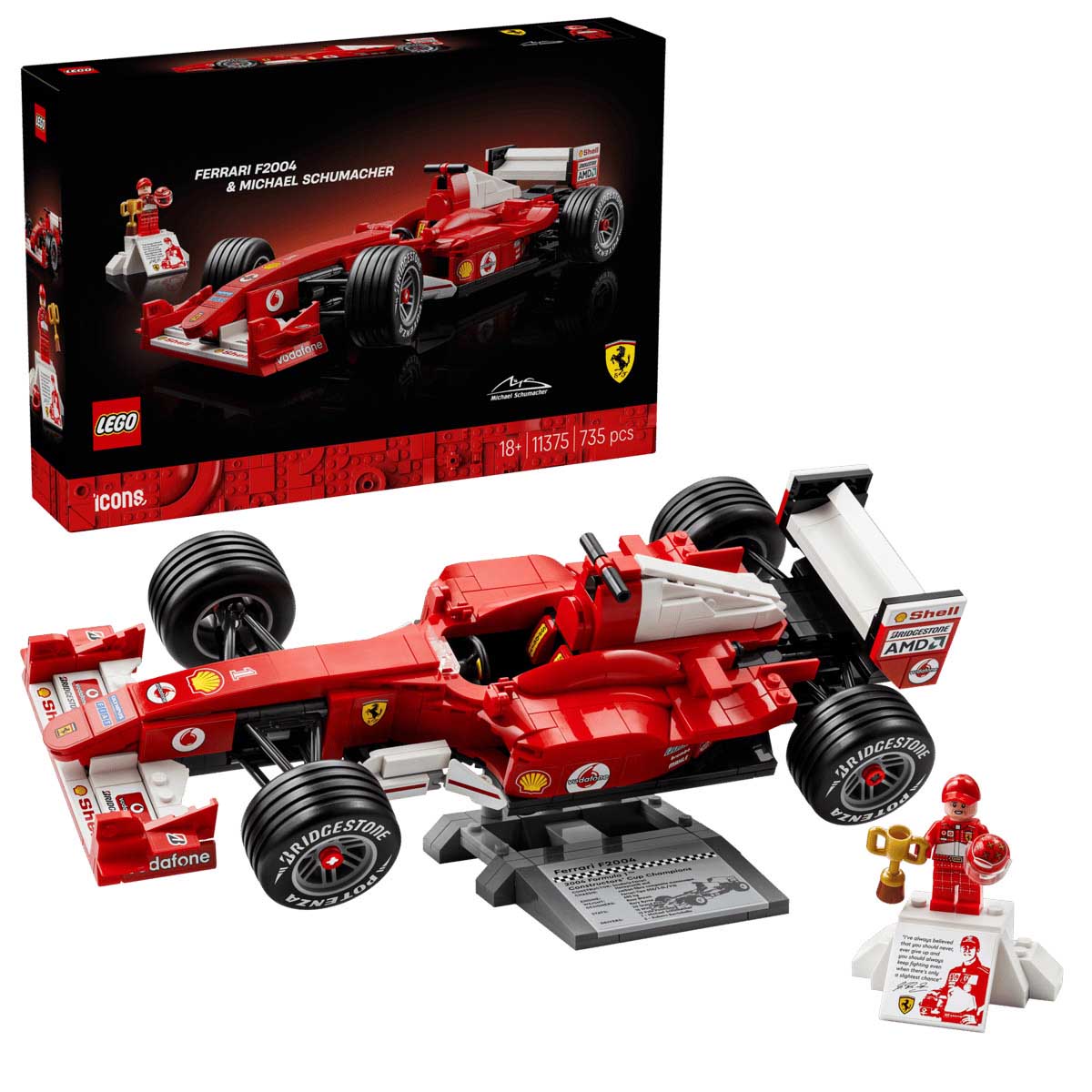 LEGO Icons Ferrari F2004 & Michael Schumacher