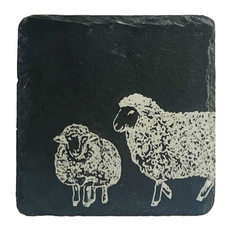 Selbrae House Single Slate Coaster - Sheep