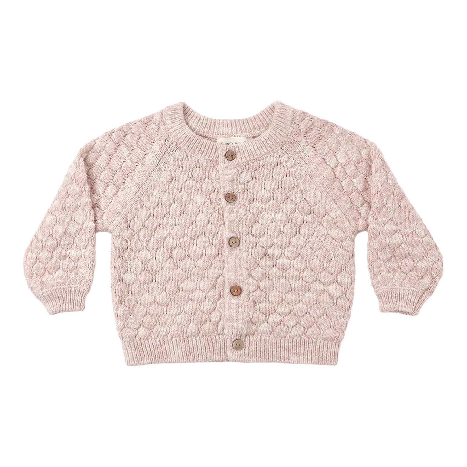 Quincy Mae Bubble Knit Cardigan 6-24M