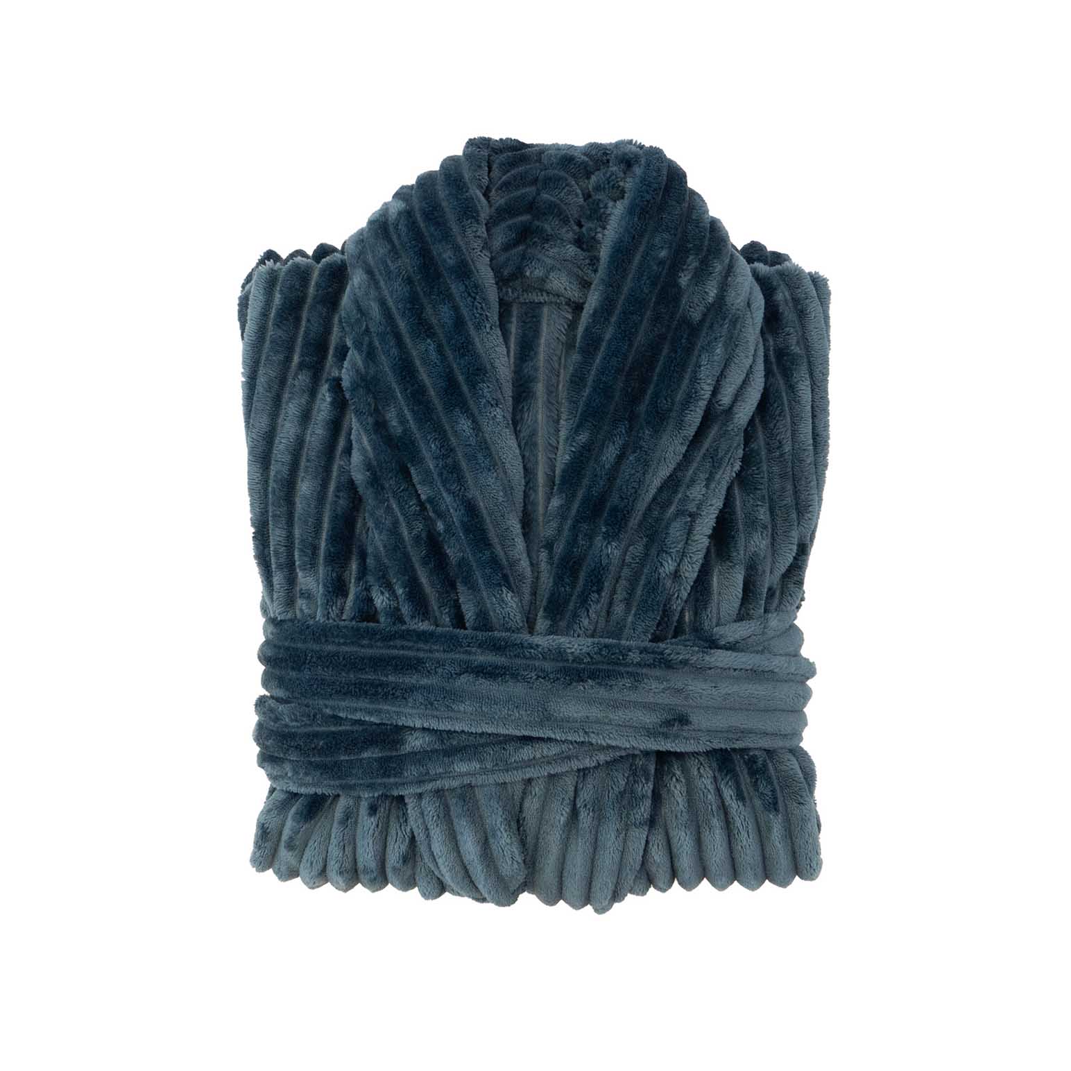 Bambury Channel Fleece Robe Petrol
