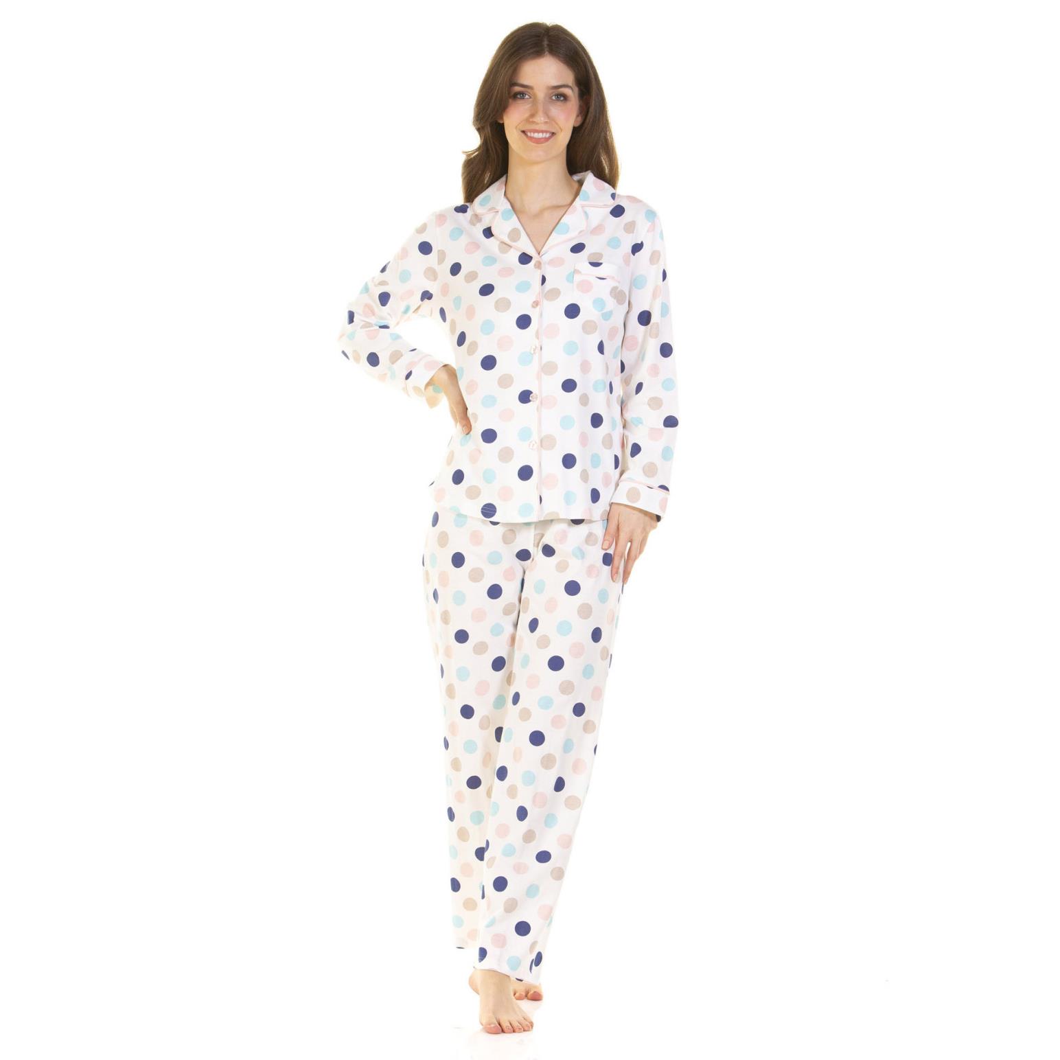 Sue Marks Misty Dots 100% Cotton Long Sleeve Pyjamas