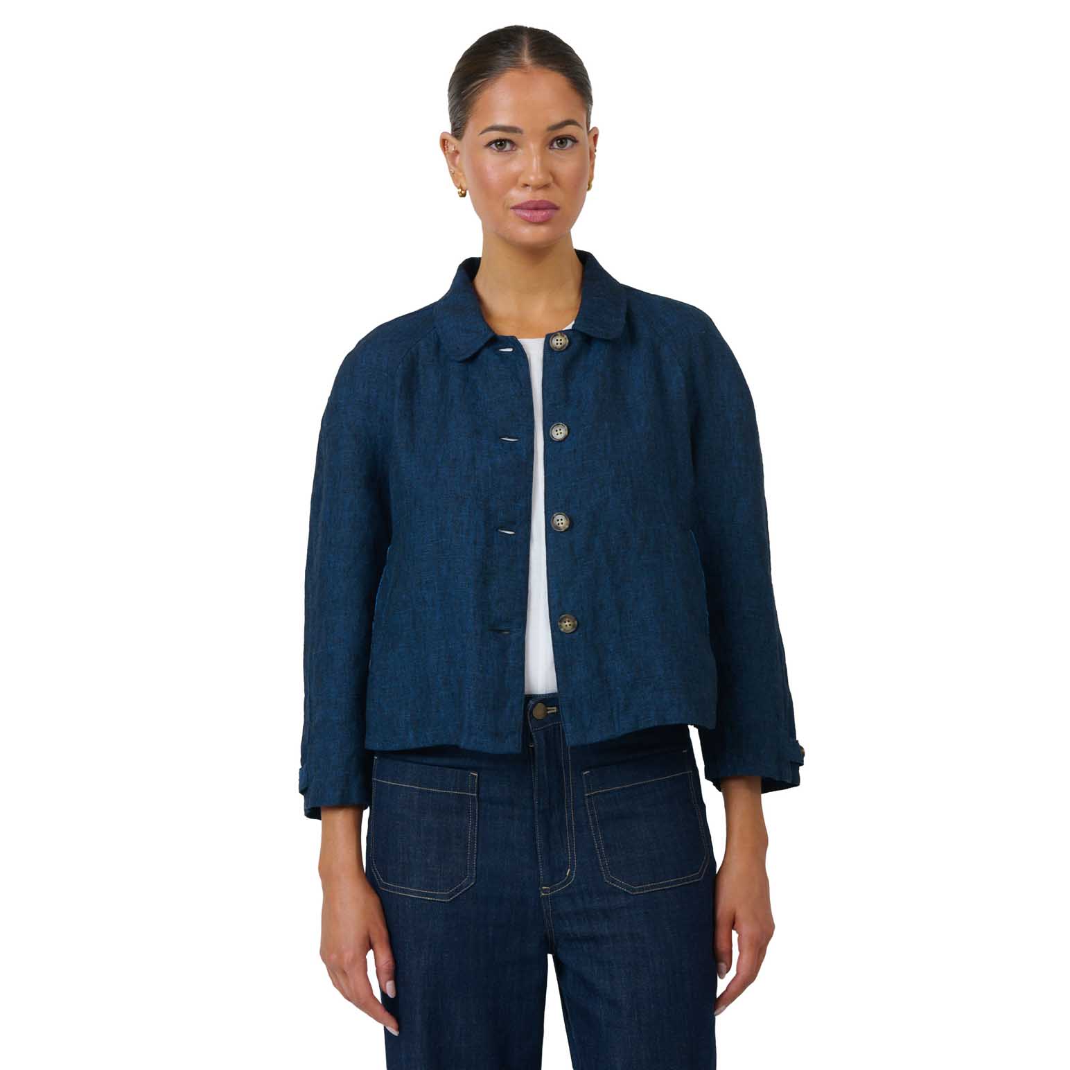 Naturals By O & J Eclipse Linen Jacket