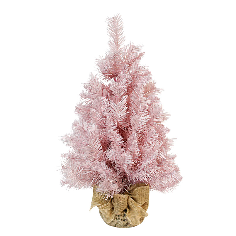 Pink Table Top Tree with Burlap Base 60cm