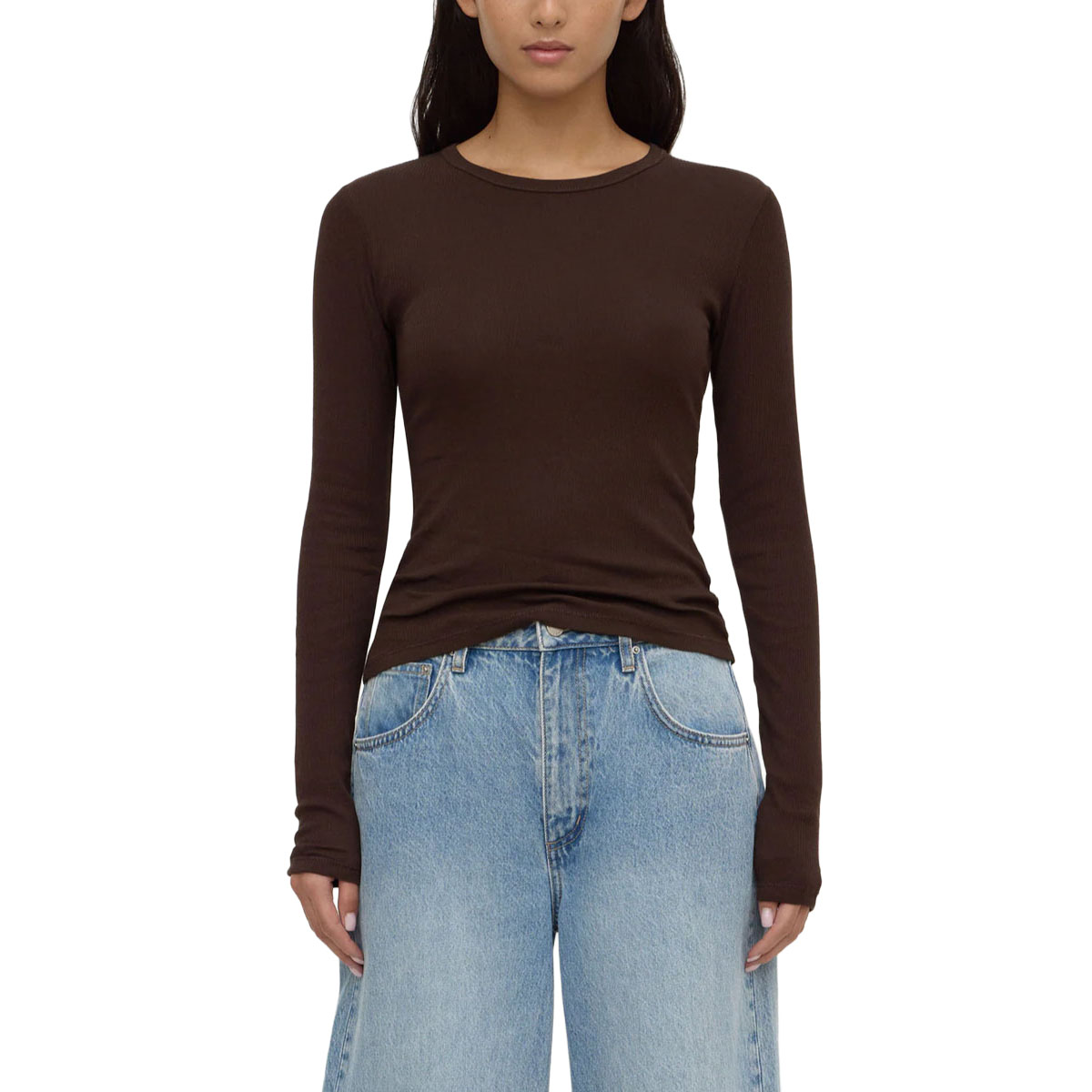 Assembly Label Zali Long Sleeve Tee Ganache