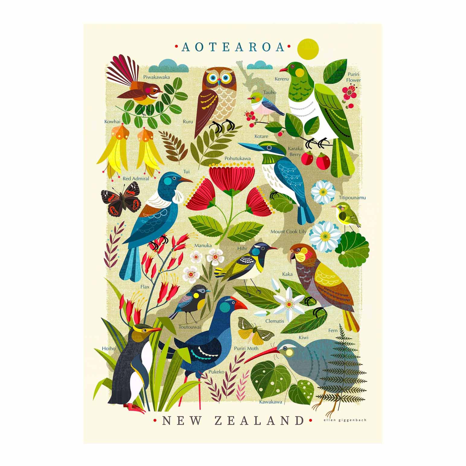 Aotearoa Tea Towel