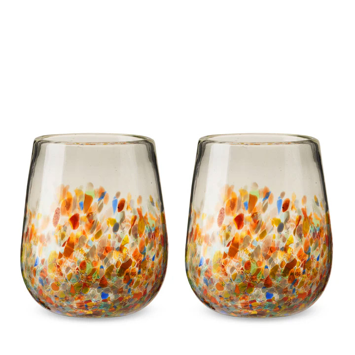 Twine Artistico Recycled Stemless Wine Glass Set