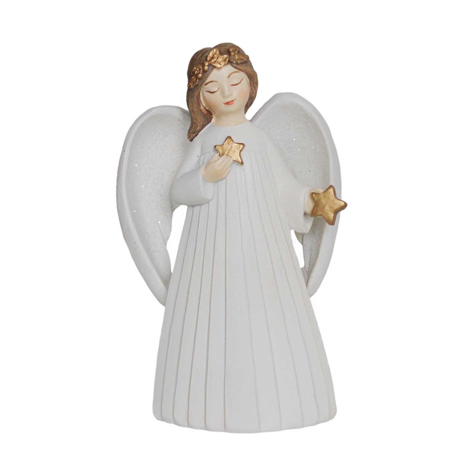 Angel With Star Cream 12cm