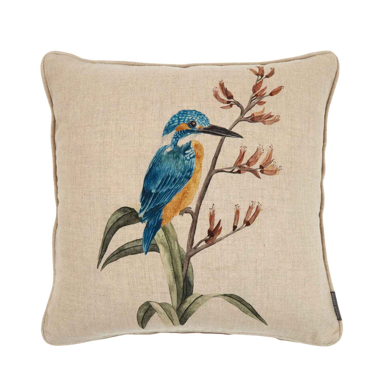 Wallace Cotton Kingfisher Square Cushion Cover