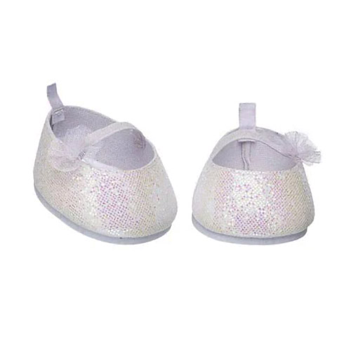 Build A Bear Shoes - White Sparkle Flats