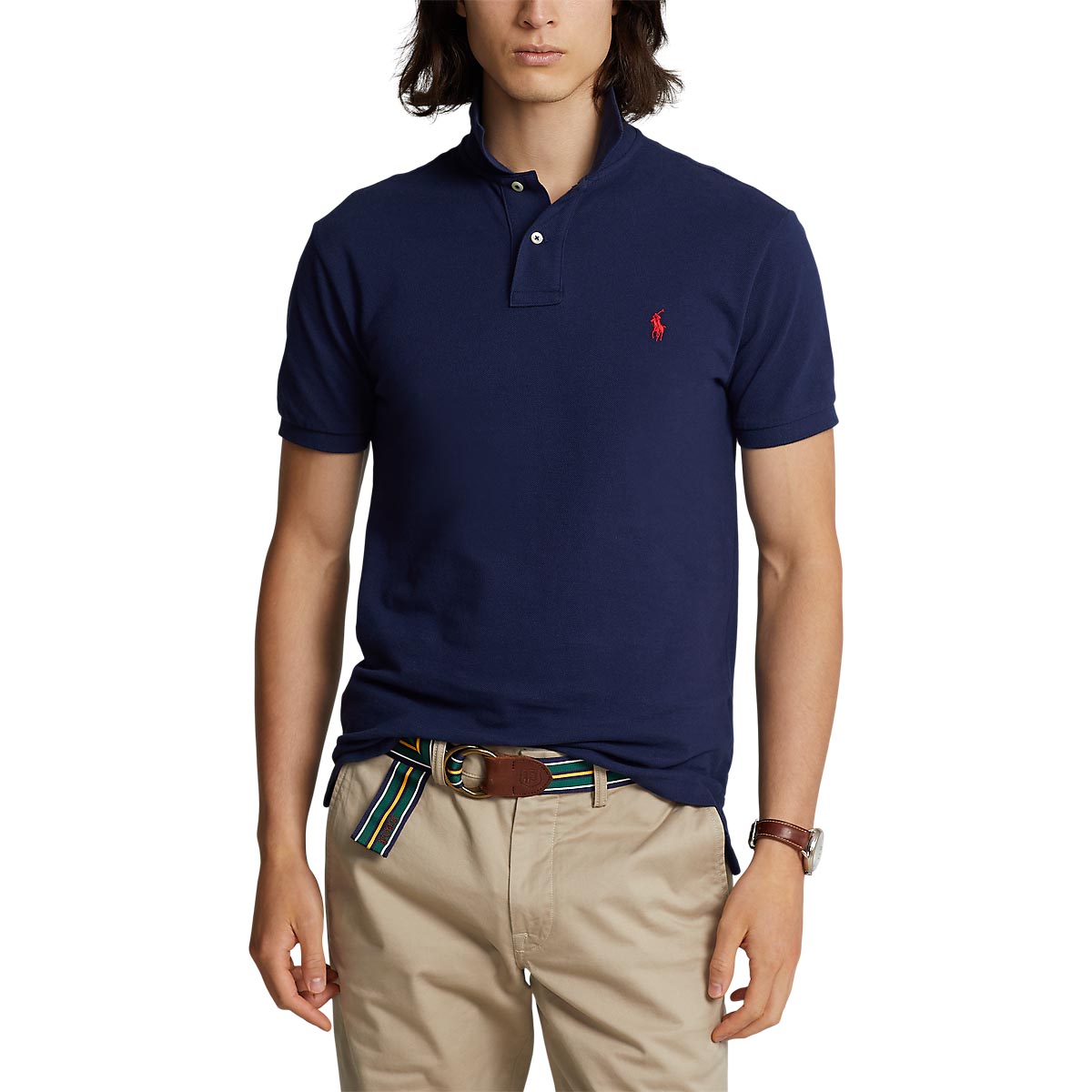 Polo Ralph Lauren Custom Slim Fit Mesh Polo Shirt