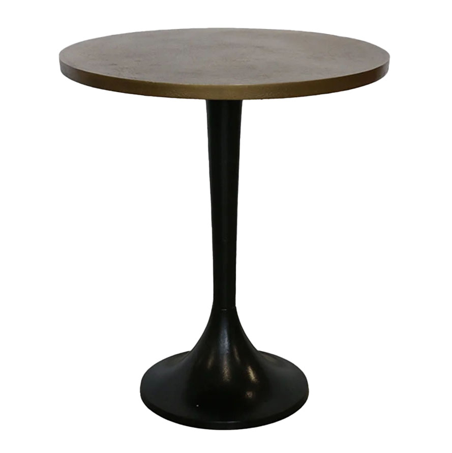 CC Interiors Casablanca Tulip Table in Antique Brass Finish with Dark Bronz