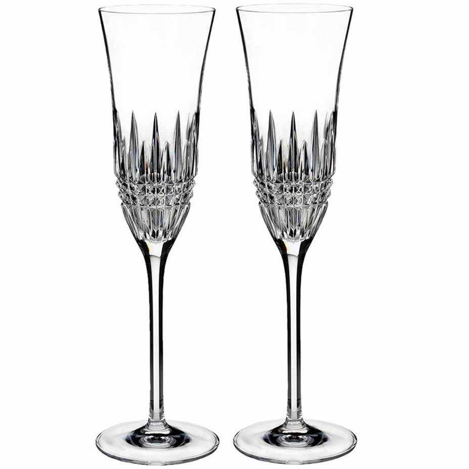 Waterford Crystal Lismore Diamond Flute Pair 236ml